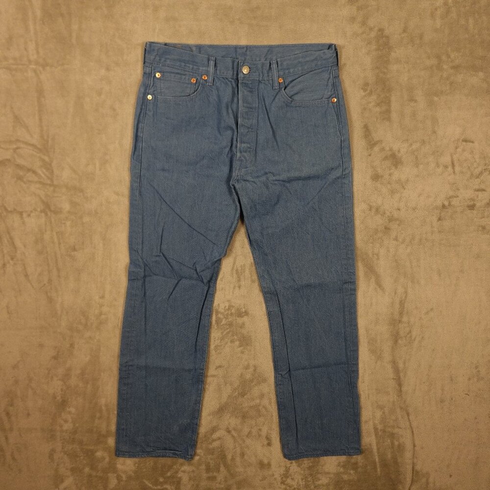 Levi’s 501 Jeans Men’s 36x34 Blue Button Fly Straight Leg Classic Denim